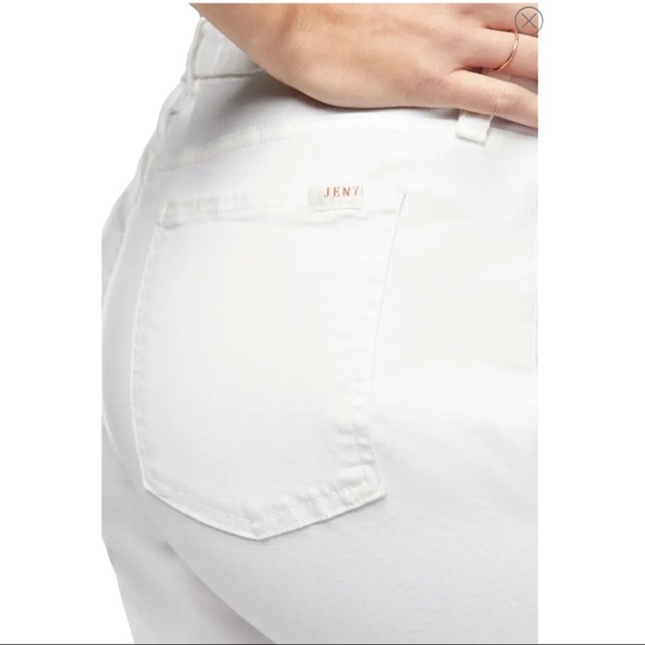 7 FOR ALL MANKIND Jen 7 Petite Slim Bootcut Jeans White Stretch Denim Midrise - Picture 6 of 12